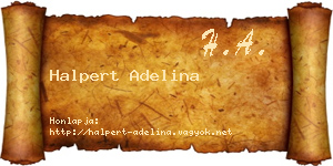 Halpert Adelina névjegykártya